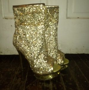 Gold boots